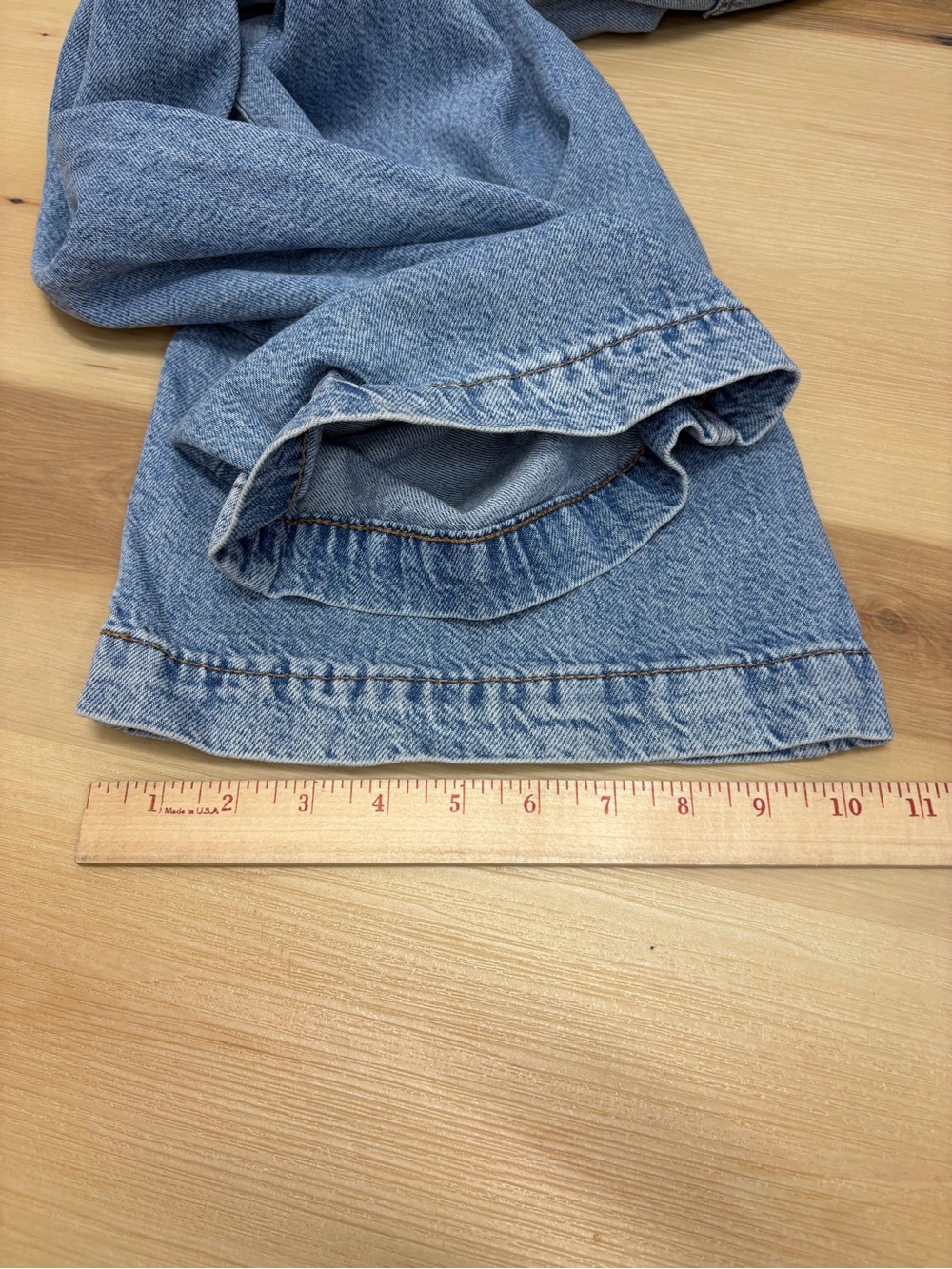 Aeropostale High Rise Wide Leg Cargo Jeans Light Wash Denim Size 8 GUC Y2K Style - Picture 10 of 12